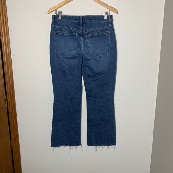 Womens Madewell Mid Rise Kick Out Jeans Raw Hem Size 29 EUC! - Picture 3 of 4